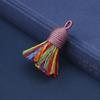 Mini Borlas com Pontas de Borla, Borlas Curtas e Grossas em Fio de Algodão Estilo Xizang, Borlas Coloridas de Fio de Algodão Tecidas à Mão para DIY, Produto Acabado