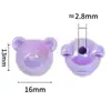 Contrabando Novas Contas de Gelatina de Acrílico Coloridas Meio Furo Urso Contas Soltas DIY Acessórios de Cabelo para Crianças Acessórios