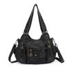 Amazon nuevo bolso de mano multifuncional para mujer multicolor teñido anudado PU casual bandolera de hombro al por mayor