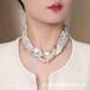 2026 Nuevo Cierre Magnético Cadena de Perlas Bufanda de Seda Conjunto para Mujer Elegante y con Estilo Protección Decorativa para el Cuello Cinta Decorativa para Mamás