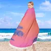 Toalla de Playa Redonda Estampada Europea y Americana Toalla de Playa Redonda con Borlas para Adultos Toalla de Baño de Playa Esterilla de Playa