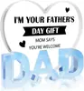 Nuevos Adornos Acrílicos Transparentes de Amazon para Papá, Regalo de Cumpleaños del Día del Padre, Bendiciones, Decoraciones de Escritorio