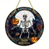 Decoración Halloween Araña Calabaza Calavera Fantasma Acrílico Transfronteriza 20cm Colgante Porche Exterior Patio