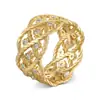 Anillo trenzado de encaje, Anillo estilo dinero antiguo, Anillo moderno personalizado con diamante, Anillo rombo retro de alta gama para mujer