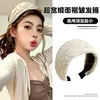 Pinza para el cabello y diadema de malla con cuentas estilo coreano para mujer, adecuada para el uso diario, alto soporte craneal, diadema no restrictiva, accesorio para el cabello de alta gama y lujo ligero