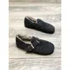 Zapatos Birkenstock forrados de felpa de lana estilo bosque para mujer 2026 Otoño Invierno nuevos versátiles slip-on zapatos cálidos de pelo zapatos de algodón para exteriores