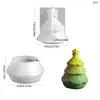 Molde de Copo Árvore de Natal Multicamadas Pote do Papai Noel Estrela Caixa de Armazenamento Árvore de Natal Molde de Silicone para Gesso