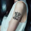 Verano Lindo Gato de Tres Cabezas Cubierta Herbal Pegatinas de Tatuaje Duraderas Impermeables Nicho Simple Pegatinas de Tatuaje Herbales de Gato