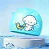 Toucas de Natação Infantis para Meninos e Meninas, Toucas de Natação de Silicone Que Não Apertam a Cabeça, Impermeáveis, Tamanho Grande, Toucas de Natação com Desenhos Animados Fofos Atacado