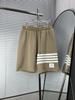 Conjunto de Moda Casual Verão de Alta Qualidade: Top Listrado de Quatro Listras Combinado com Shorts