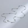 Collar de cadena lisa de plata esterlina S925 para clavícula para mujer, colgante sin oro amarillo fino, cadena universal retráctil, cadena desnuda, accesorios de plata