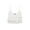 2026 Nueva Moda Europea y Americana para Mujer Primavera/Verano Venta al por Mayor Transparente Bordado en Capas Decorativo Espalda Descubierta Camisola