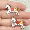Accesorios para Joyería DIY Aleación Goteo de Aceite Año del Caballo Zodiacal Colgante de Buena Suerte Pendientes Llavero Equipaje Colgante Hecho a Mano