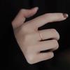 Nuevo anillo japonés de acero de titanio ultrafino, circonita que no se decolora, para mujer, de alta gama, nicho, lujo ligero, estilo frío, anillo para el dedo del pie, Día de San Valentín