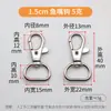 Hebilla de Gancho de Boca de Pez de Aleación al por Mayor en Stock del Fabricante, Mosquetón de Metal para Perro, Llavero de Correa, Ferretería para Joyería, Accesorios para Bolsos