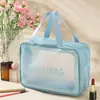 Bolsa de Cosméticos para Mulheres, Bolsa de Armazenamento de Cosméticos à Prova d'Água de Grande Capacidade para Viagem, Necessaire Portátil de Mão Visível para Viagens de Negócios