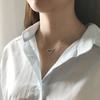 Fan Zhiqiao Joyería Coreana Dongdaemun Plata de Ley 925 Circonita Diseño de Corazón Set de Collares Cadena