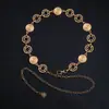 Cadena de Cintura Elegante de Metal con Girasol para Mujer de Comercio Exterior, Accesorio de Cintura Ajustable para Vestido, Cinturón de Cadena Multicapa de Gama Alta