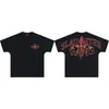 Camiseta Americana de Manga Curta para Homens, Camiseta Estilo Ins Streetwear, Meia-Manga Alta de Verão para Mulheres