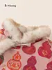 Conjunto de Invierno para Niñas: Nuevo Cheongsam de Algodón Acolchado Estilo Chino con Flecos para Vestido de Celebración de Año Nuevo para Bebés Niñas