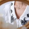 Collar de Moda Estilo Coreano y Japonés para Mujer, Versátil, No se Desvanece, Moda Única Cadena para Clavícula de Acero de Titanio Chapado en Oro con Circonita