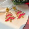 Brincos série Natal feminino comércio exterior moda quente design criativo cartoon floco de neve sino brincos brincos atacado