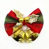 Sino de Natal laço de cetim vermelho e verde, grampo de cabelo de árvore de Natal, acessório de cabelo, presente, decoração de roupa, acessório