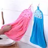 Toalla de Mano Absorbente de Coral Fleece Suministrada Directamente, Paño de Limpieza Colgable, Paño para Lavar Platos, Toalla Pequeña de Cocina, Pañuelo