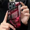 Aplicable a Funda de Vidrio Templado para Apple 18PRO 17PROMAX Rojo Oscuro Rosa Cubierta Protectora iPhone16 Gota de Agua 17E