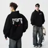 Moletom com Capuz Estampa Gato Quirky Cat-Eye para Homens e Mulheres, Moda Outono e Inverno 2026 Estilo Quente Marca Americana Tendência Jaqueta Pesada