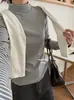 Top Base para Mujer Otoño/Invierno 2026, Cuello Medio, Suave y Cómodo, Cuello Redondo, Manga Larga Ajustado, Tejido Cepillado