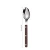 Cuchillo y Tenedor para Bistec de Acero Inoxidable 304 Mango con Veta de Madera Imitación Tres Clavos Vajilla Cuchillo, Tenedor y Cuchara para Comida Occidental Juego de Cucharas para Postre de Gama Alta