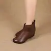 Botines cortos de mujer transfronterizos, cómodos y versátiles, botines de suela plana para otoño e invierno, cuero suave, suela blanda, botines individuales, botines de algodón aterciopelado para mujeres de mediana edad y mayores