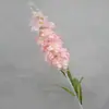 Delphinium flocado flor artificial flor de seda flor falsa jacinto grande andorinha flor de estrada de casamento fábrica violeta
