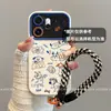 Adequado para Capa de Celular Opporeno15Pro com Suporte e Cordão, Novo Modelo 14 Desenho Animado 0Pp0 Gato Dançante Abstrato