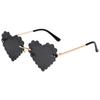 Nuevas gafas de sol de amor transfronterizas, gafas de metal personalizadas sin marco de colores, gafas de sol decorativas divertidas con bolas europeas y americanas de moda