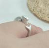 Anillo de Zafiro Ballena Estilo Japonés y Coreano Transfronterizo Moda Creativo Lindo Anillo Delfín Anillo Abierto Joyería