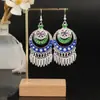 Pendientes de Pavo Real para Minorías Étnicas, Regalos Retro de Plata Miao Estilo Étnico, Accesorios de Pendientes Vintage de Imitación Plata