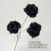 Flor Artificial Negra Rosa Flor Falsa Phalaenopsis Auditorio de Bodas Paisaje Material de Flor Negra Set de Flores para Boda Estilo Gótico Oscuro