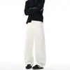 2026 Pantalones Casuales Desestructurados Curvos de Algodón Sarga Estilo Americano Nuevo para Hombres y Mujeres, Holgados, Gama Alta, Pantalones de Pierna Ancha Adelgazantes