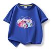 Camiseta Infantil de Algodão com Gola Redonda e Manga Curta Estampada de Pônei Roupa de Bebê Camiseta de Algodão para Meninas Comércio Exterior