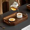 Bandeja de Cor Nogueira Personalizada Bambu Petisqueira Prato Pequeno Doméstico Fruta Sobremesa Kung Fu Bandeja de Madeira Utensílios de Café Bandeja de Chá