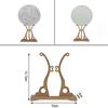 Soporte para Abanico Marco de Bambú Nan Mango Largo Soporte Redondo para Abanico Soporte para Abanico Estilo Chino Soporte de Exhibición de Bambú Desmontable Resina Soporte Plegable para Abanico