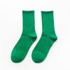 Calcetines para Mujer Primavera y Verano Nuevos Color Sólido Casual Tubo Largo Apilados Color Caramelo Transpirables Absorbentes de Sudor Calcetines de Media Caña para Mujer