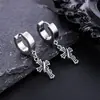 Brincos de Aço Titânio para Homens, Presilhas de Orelha com Franja e Cone Estilo Punk para Mulheres, Argolas de Orelha Unisex Estilo Sem Furo, Acessórios de Orelha Modernos de Aço Inoxidável