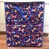 Venta Caliente al por Mayor Bolsa Tejida con Impresión a Color Bolsa Tejida con Película de Mariposa Azul Bolsa Tejida de PP Bolsa con Cremallera Bolsa de Compras de Plástico