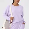 Camiseta Deportiva de Manga Larga con Cuello Redondo y Patrón de Gofre para Mujer, Estilo Europeo y Americano, Color Sólido, Corte Holgado, Top Casual para Correr y Fitness