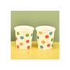 Vaso de papel desechable para niños con degradación de PLA, mini vaso de degustación para bebés impreso, vaso de prueba para supermercado, logotipo impreso.