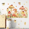 Pegatina de Pared de Hongo de Dibujos Animados y Hada Flor