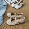 Sapatos Rasos de Moda 2026 Estilo Coreano Novos Sapatos de Bico Redondo Baixo Sapatos Rasos Mary Jane para Mulheres Sapatos de Ballet Primavera